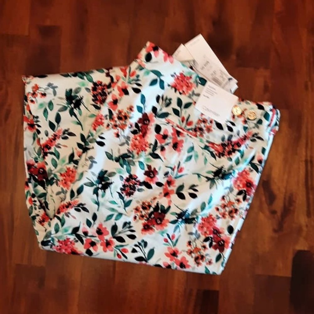 Calvin Klein Floral Highline Pants - NWT - Sz 18W